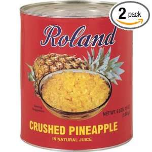Roland Pineapple Chunks In Natural Juice, 107 Ounce (Pack of 2 