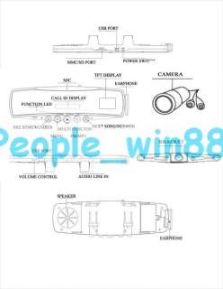 Bluetooth Handsfree Car Kit Mirror+Wireless Camera  