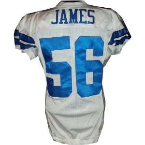  Bradie James #56 2006 Cowboys Game Used White Jersey (Size 