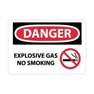 D519RB   Danger, Explosive Gas No Smoking, Graphic, 10 X 14, .050 