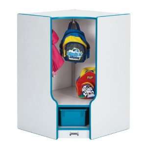    Toddler Colored Corner Coat Lockers with Seat