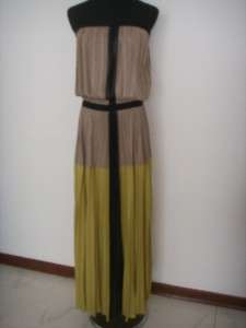 BCBG LILYAN STRAPLESS COLOR BLOCKED DRESS   Size S  