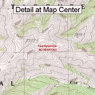  USGS Topographic Quadrangle Map   Paul Reservoir, Idaho 