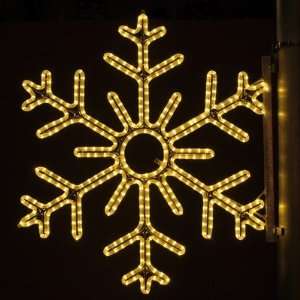 36 Pole Decoration Six Point Snowflake in Warm White  