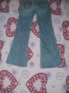   GOSH girls 12 SLIM adjustable waist stretch flare leg blue jeans 23x25