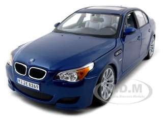 BMW M5 E60 BLUE 118 DIECAST MODEL CAR BY MAISTO 31144  