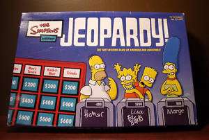 Jeopardy  The Simpsons Edition Boardgame Lots of Fun   