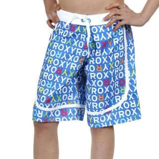 ROXY Blue & White Board Shorts Boardies Swim Swimwear  