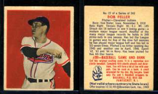 1949 Bowman BOB FELLER Indians #27 EX  