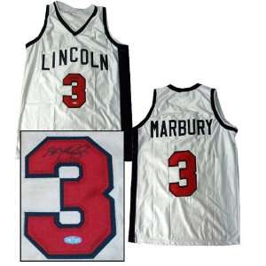  Stephon Marbury Signed Lincoln HS Jersey Sports 