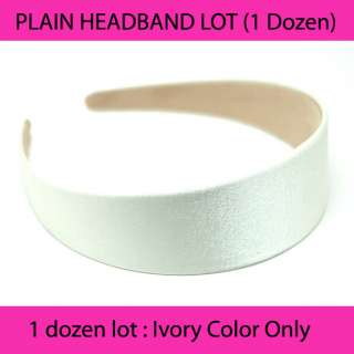 Wholesale LOT 12 headbands SATIN RIBBON 4cm/1.5 HBL6  