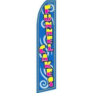  Funnel Cakes Pink/Yellow/Blue Swooper Feather Flag Office 