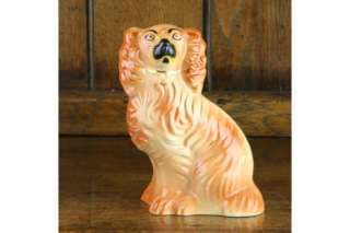 Staffordshire Pottery Antique Spaniel Wally Dog Figure  
