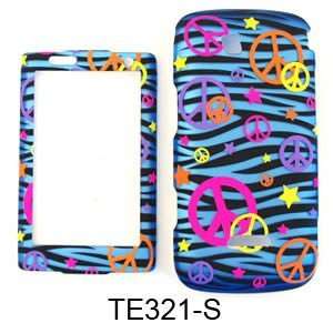   4G T839 TRANS PEACE SIGNS ON BLUE ZEBRA Cell Phones & Accessories