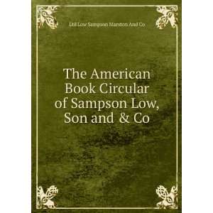   Book Circular of Sampson Low, Son and & Co Ltd Low Sampson Marston