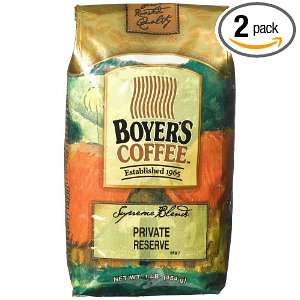 Boyers Coffee Private Reserve Blend, 16 Ounce Bags (Pack of 2 