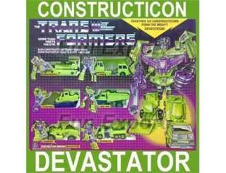 Transformers Reissue 80s US G1 Combiner/Gestalt DEVASTATOR 