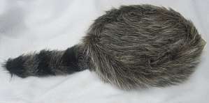 Coonskin Hat   Davy Crockett or Daniel Boone. Synthetic hat and tail.