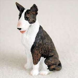    Bull Terrier Miniature Dog Figurine   Brindle