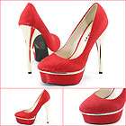 SHOEZY sexy womens red dresses party high stiletto heels pumps shoes 