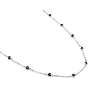   30 Long Bezel Black Cubic Zirconia Cz By The Yard Necklace Jewelry