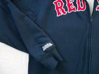 boston red sox full zip hooded jacket by stitches athletic gear size 