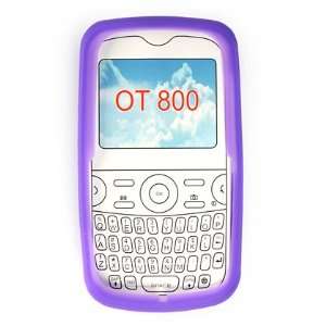  Alcatel OT800 Silicone Case   Purple Cell Phones 