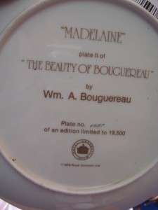 Collector Plate THE BEAUTY OF BOUGUEREAU Royal Cornwall  