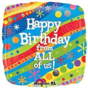  18 Happy Birthday From All Of Us Anagram Balloons Toys & Games