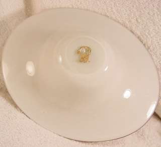 Old Murano Glass Bowl Cased White Gold Fleck Burgundy Swirls  