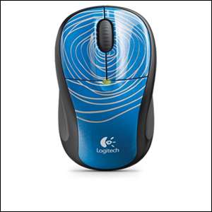 Logitech M305 Wireless Optical Mouse   Blue Swirl  