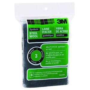   Synthetic Steel Wool Pads   Coarse   6 Pads per Package Home