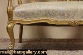   this 1895 era loveseat or settee from sweden the original gold leaf