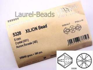 360 Swarovski Crystal AB Xilion bicones beads 5328 6MM  