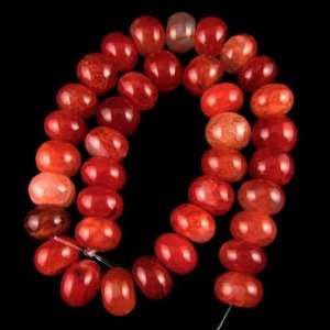  14mm red fire agate rondelle beads 14.5 roundel