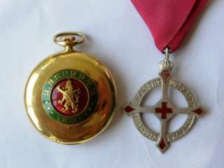 WWI military doctors award 18kt Gold Zenith Grand Prix lever 