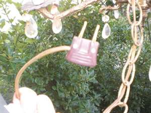 Vintage Antique Hanging Swag Chandelier Light Fixture  