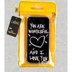  SweetBox BigHeart_Black _Hard Case for Iphone 4s & 4 Free 