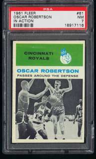 1961 Fleer Basketball SET BREAK Oscar Robertson IA #61 PSA 7 NRMT 