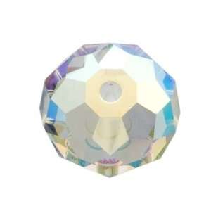  Swarovski Crystal 5040 Rondelle 8mm Black Diamond AB (8 
