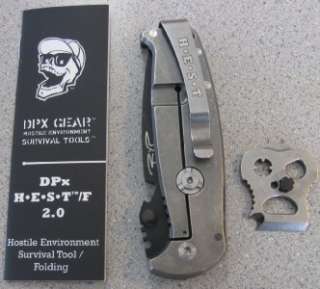 NEW DPx Gear HEST 2.0 Folding Knife Survival Tool RIGHT HAND HEST/F IN 