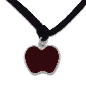 Mila Ladies Necklace in White/Red 925 Silver, form Apple, weight 7.8 