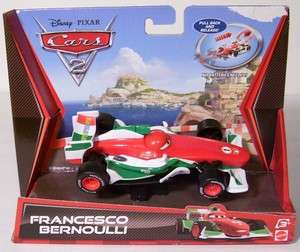 Disney Pixar Mattel CARS 2 FRANCESCO BERNOULLI Pull Back Racer NEW 