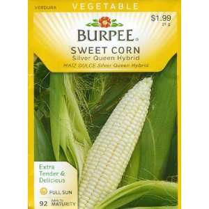  Burpee 65664 Corn, White Silver Queen Hybrid Seed Packet 