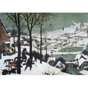 CANVAS Dogs Ice Skating by Pieter Bruegel 1565 16 X 22 Image Size 