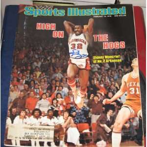  Sidney Moncrief Arkansas SIGNED Sports Illustrated SI 
