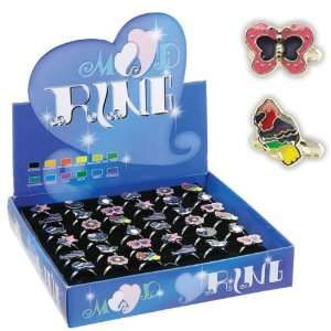  Deluxe 36 Pc.   Mood Rings   Assorted Animals and Shapes 
