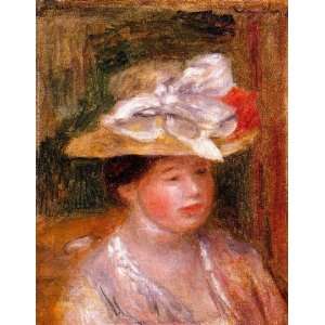Oil Painting Head of a Woman II Pierre Auguste Renoir Hand Painted 
