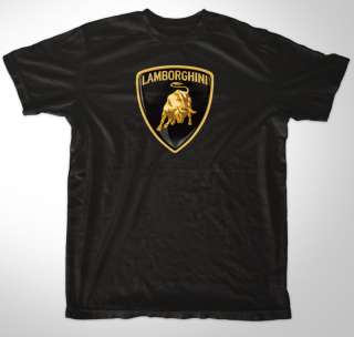 Lamborghini Badge Supercar T Shirt (S M L XL XXL/Black)  