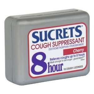  Sucrets Cough Suppressant 8 Hour Cough Lozenges, Cherry 